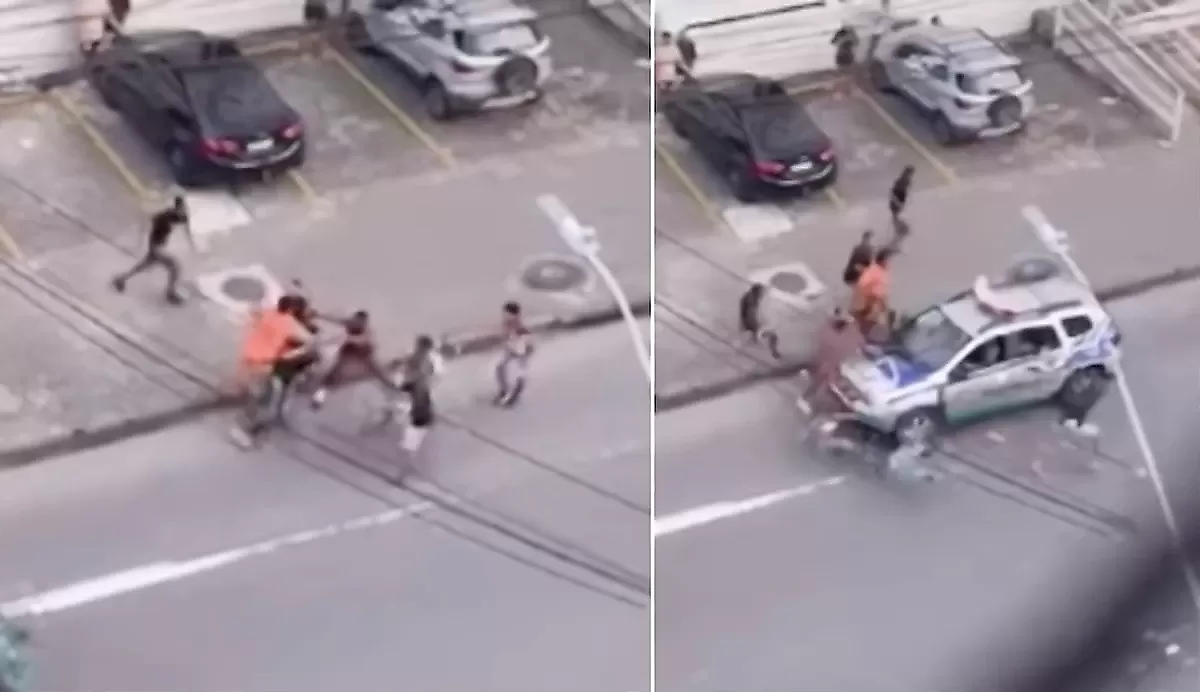Бразильские полицейские мгновенно остановили драку на дороге