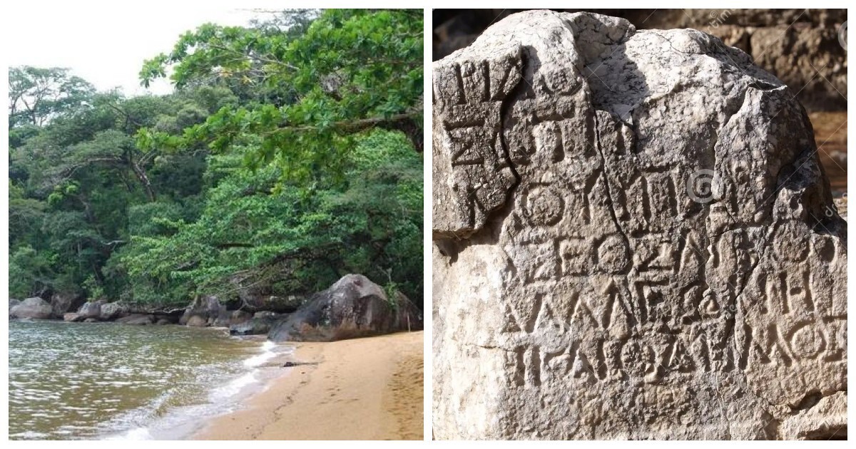 Каменные послания матросов на острове Мангабе