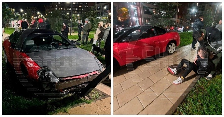 В Красногорске бухой водитель протаранил 10 машин, пытаясь выехать из двора на скорости