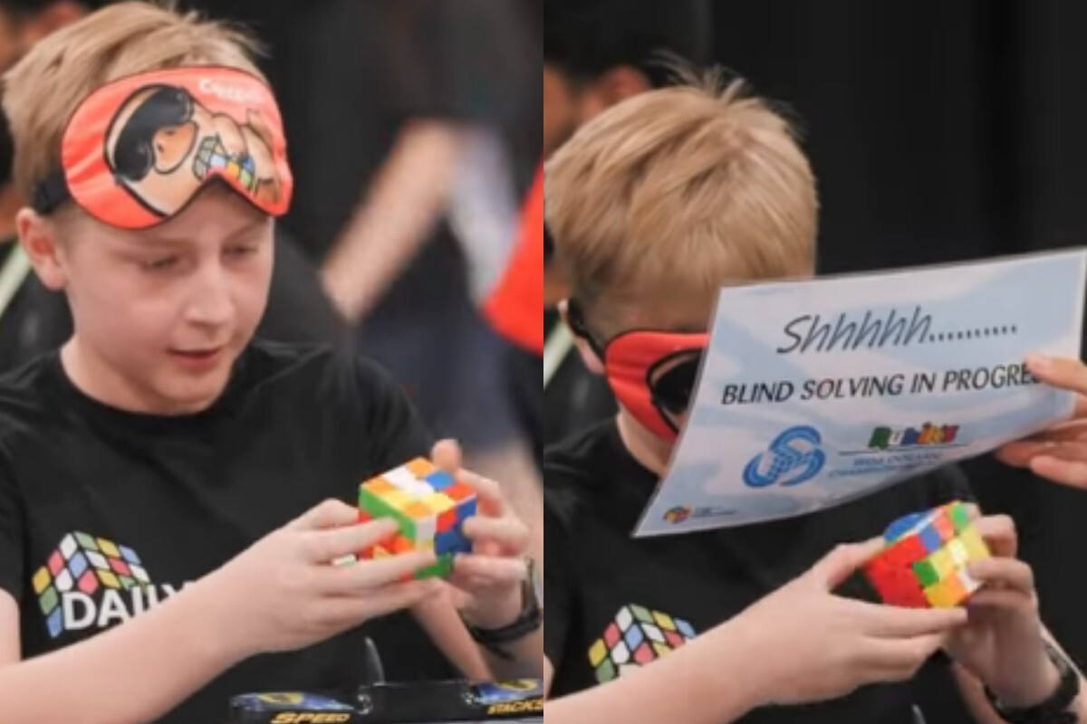 Австралиец собрал кубик Рубика вслепую за&nbsp;рекордные 12,1 секунды