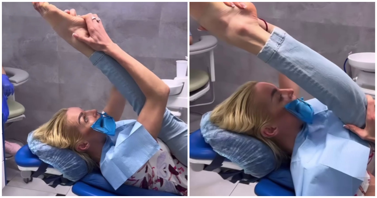 "Немного разминаюсь!": Анастасия Волочкова посетила стоматолога