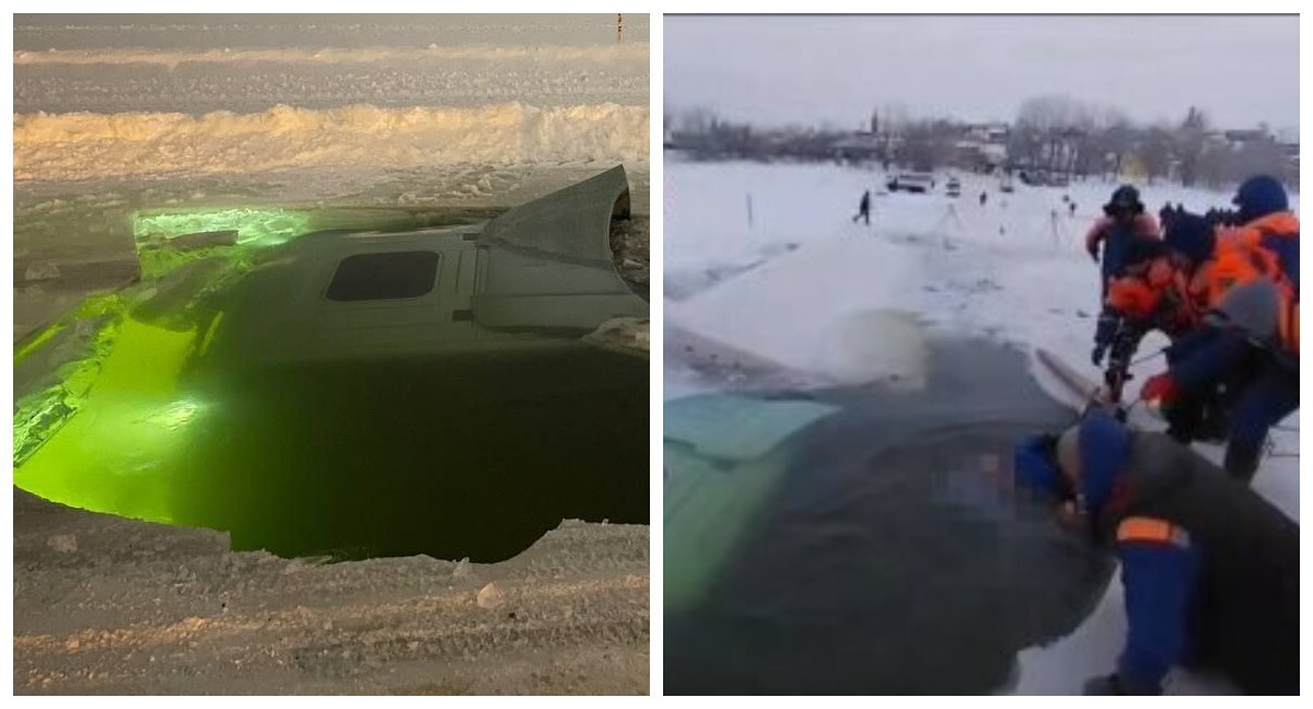 На переправе в Башкирии фура провалилась под лед