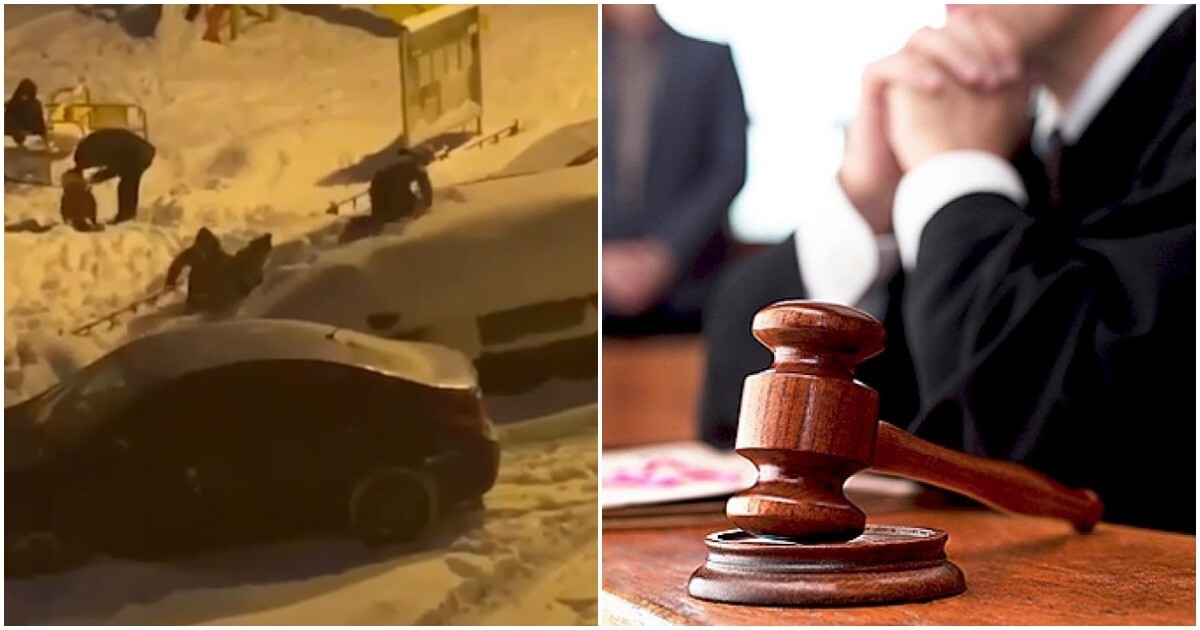 В Петербурге суд наказал родителей, чьи дети превратили чужое авто в снежную горку