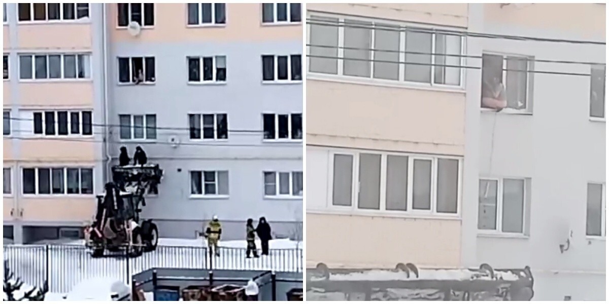 В Рязанской области полуголая девушка пыталась спуститься из окна с помощью удлинителя