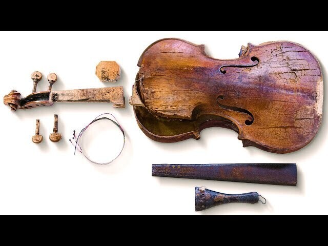 Реставрация очень старой скрипки
