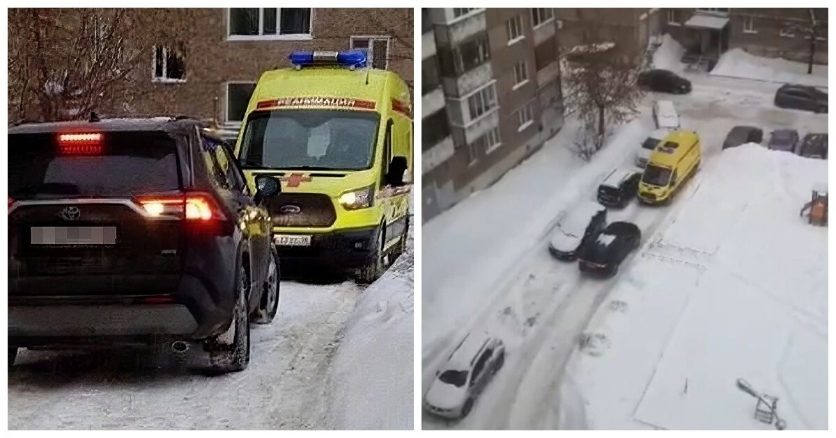 Водитель в Ижевске заблокировал во дворе проезд реанимационной бригаде