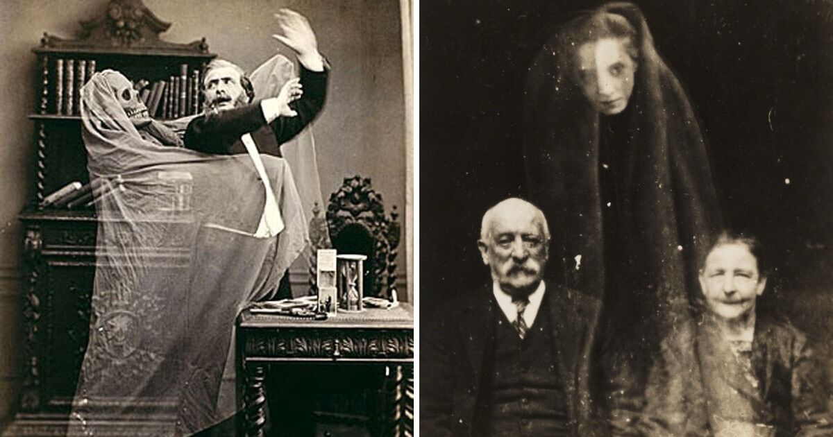 16 спиритических фото прошлого, которые показывают, как люди, используя смекалку, охотились на призраков