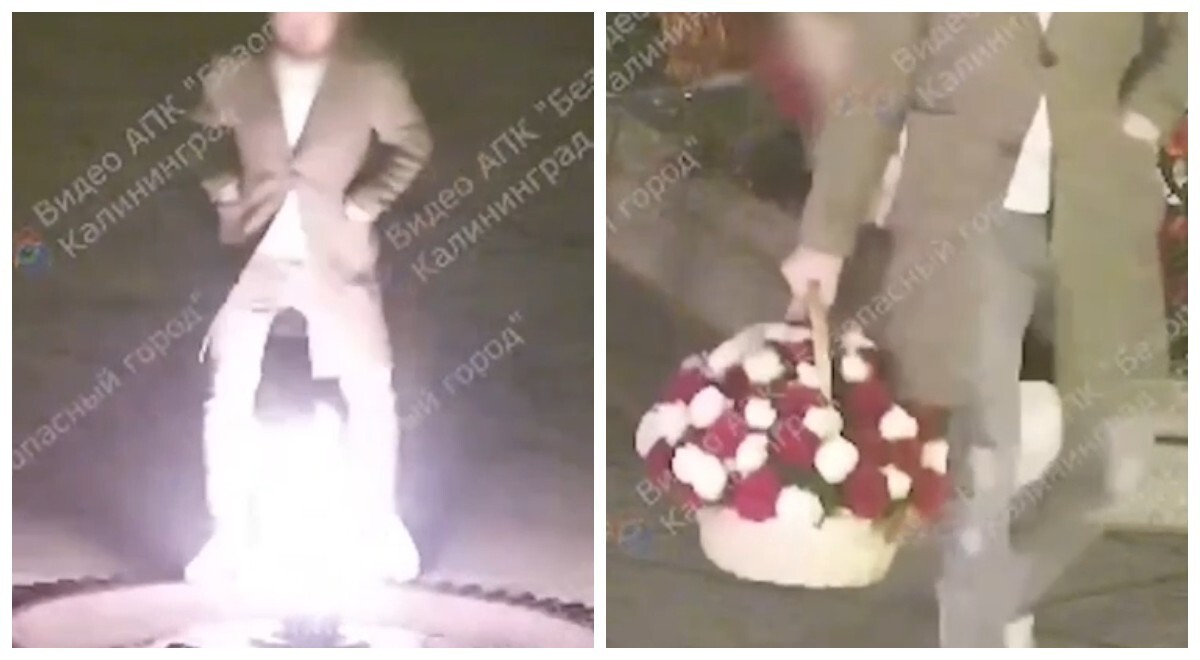 В Калиниграде подвыпившая пара устроила романтическое свидание на братской могиле