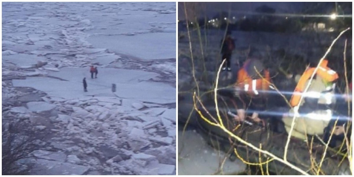 В Новгородской области школьники решили прокатиться на льдине