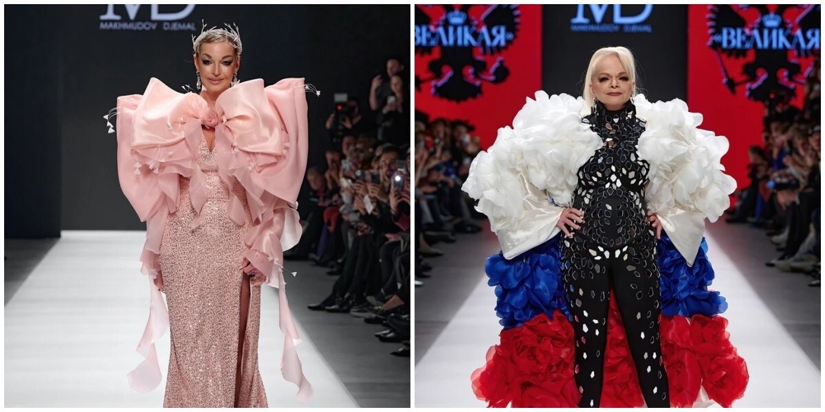 Депутат и Волочкова: пользователи сети посмеялись над знаменитостями, которые приняли участие в модном показе