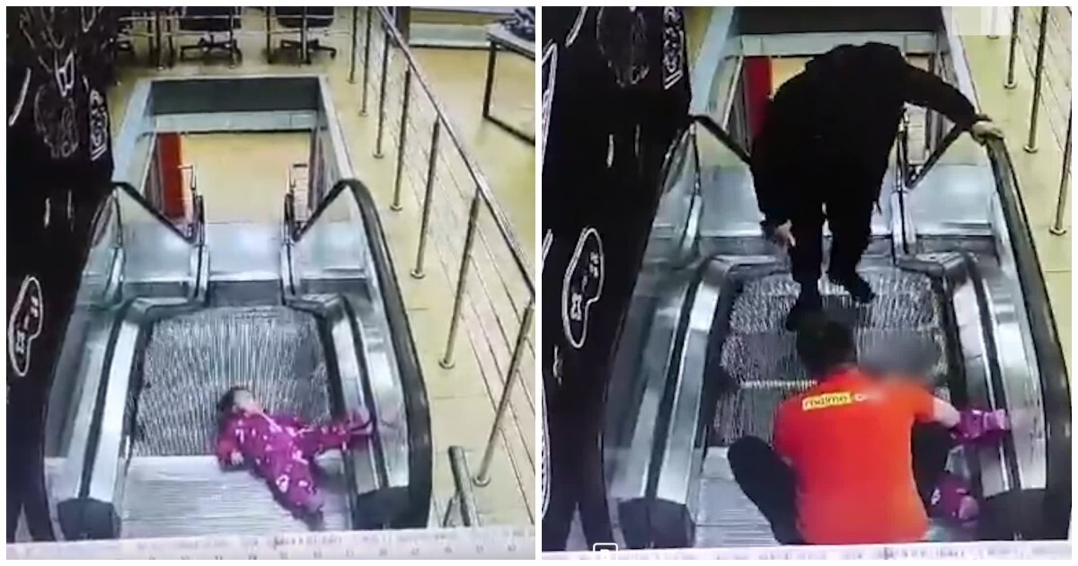 В Новосибирске девочку защемило эскалатором