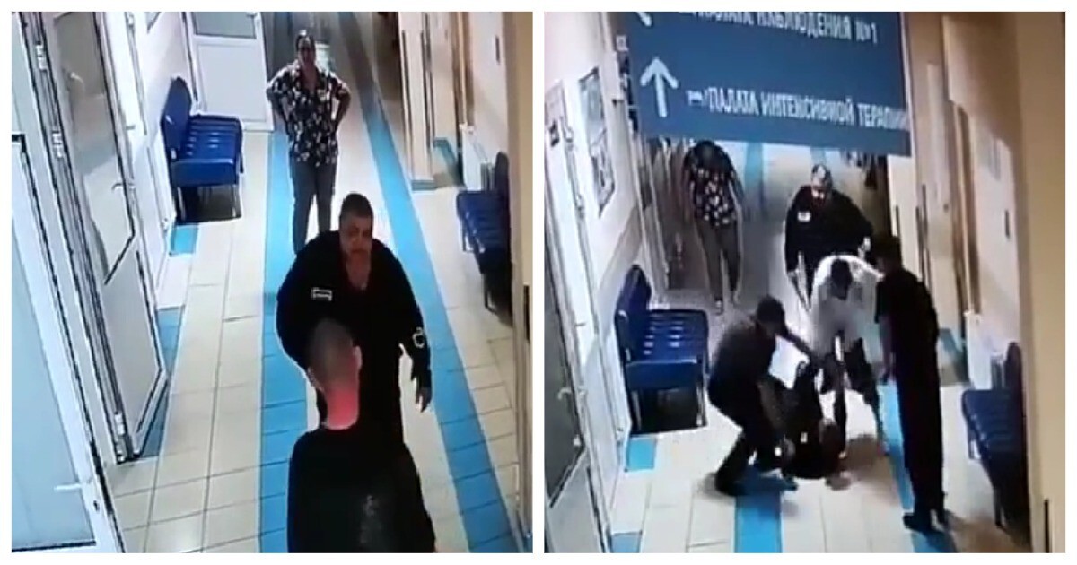 В тюменской областной больнице буйный пациент с ножницами накинулся не медперсонал, но получил достойный отпор