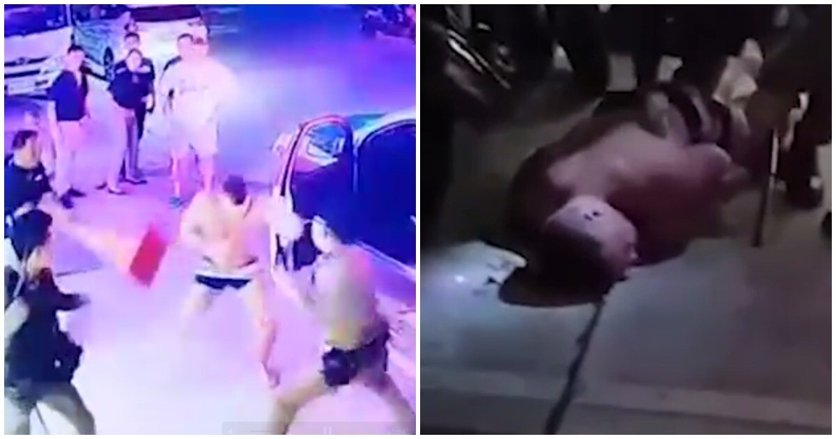 Появилось видео потасовки российского туриста с тайской полицией