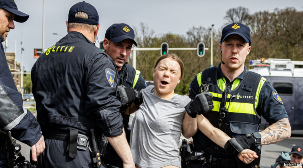 Грету Тунберг задержали на несанкционированной акции протеста в Гааге 