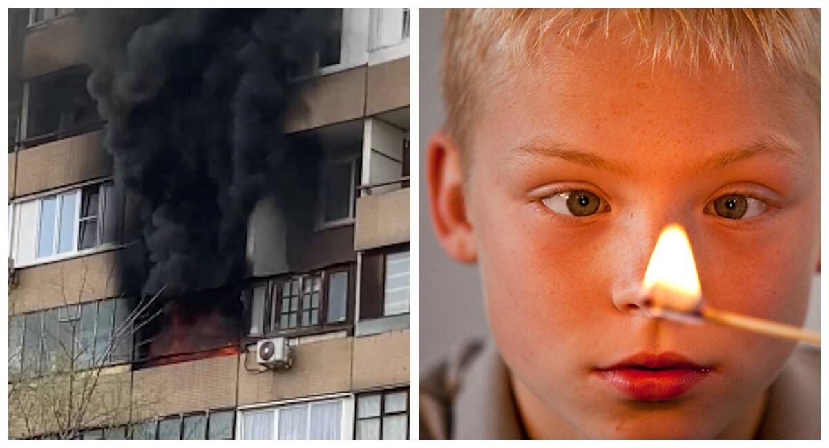 В Москве ребёнок устроил пожар соседям, поджигая бумагу и бросая её вниз