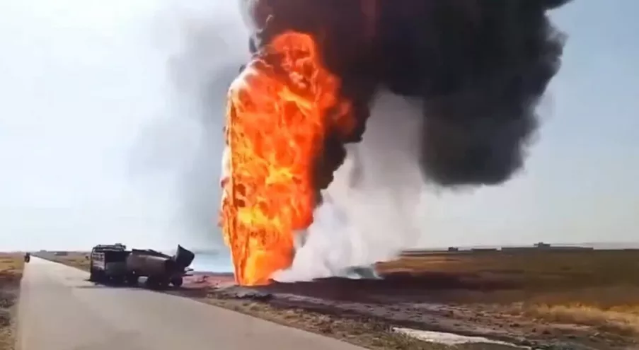 Мужчины хотели обогатиться нефтью, но в итоге устроили пожар