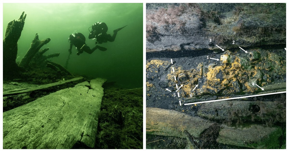 За затонувшем средневековом корабле найден ящик для боеприпасов