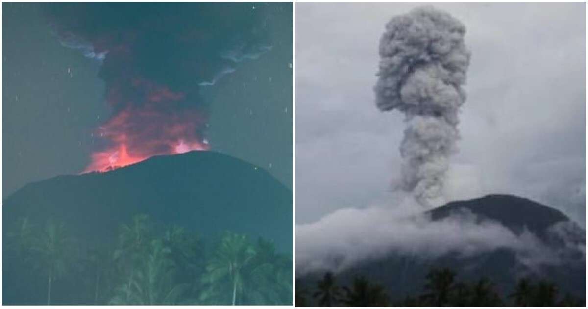 На острове с населением в 200 тыс. человек началось извержение вулкана