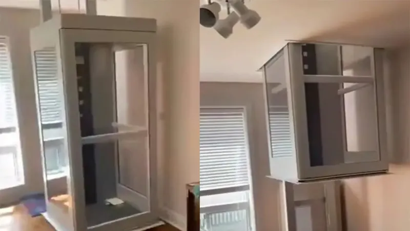 Мужчина установил в своём доме лифт, чтобы не ходить на второй этаж