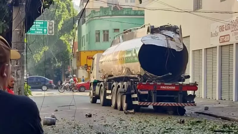 Взрыв автоцистерны газовой компании попал на&nbsp;видео в&nbsp;Бразилии