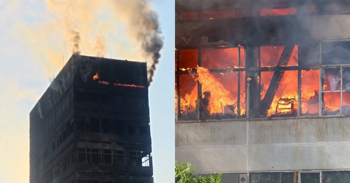 "Плохо потушили": во Фрязине здание НИИ "Платан" горело второй раз