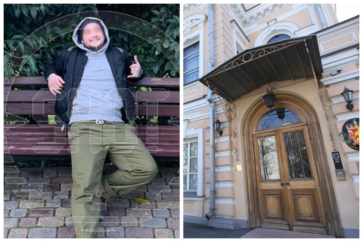 Отомстил за запрет на въезд: житель Подмосковья расколотил стеклянную дверь в посольстве Норвегии