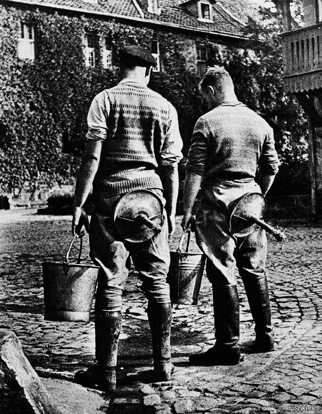 Студенты сельскохозяйственного института в Германии, 1934 год, учатся доить к...