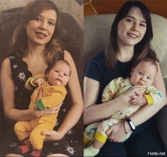 Бабушка, две мамы, две дочери и один сын