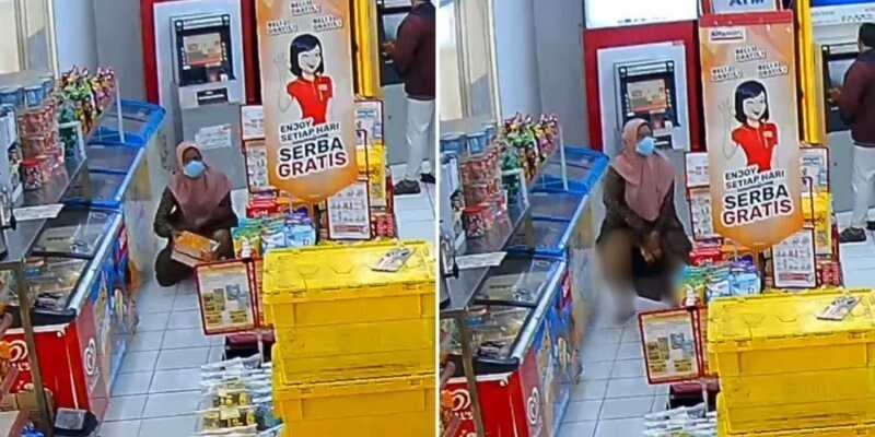 В Индонезии женщина ловко украла молочную смесь
