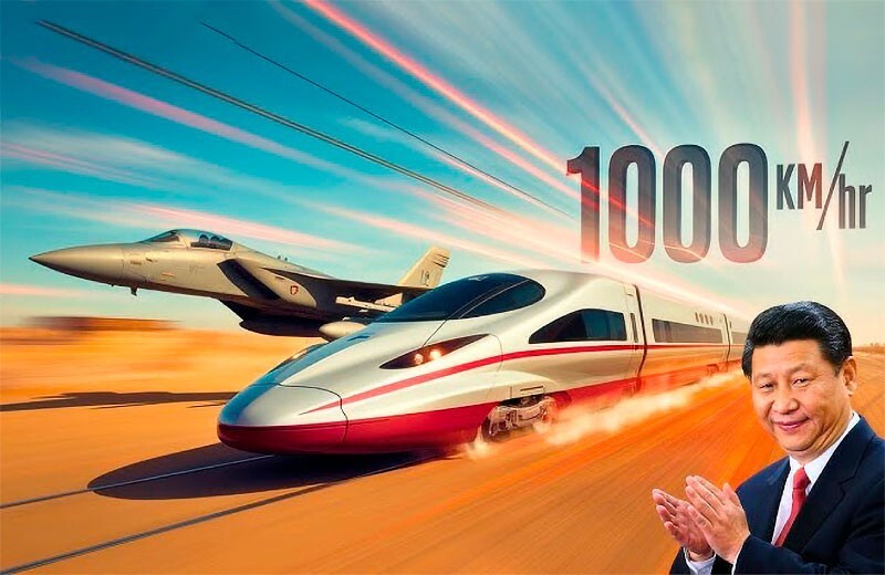 Поезд на магнитной подушке со скоростью 1000 км/ч и 5G: Китай развивает Hyperloop!