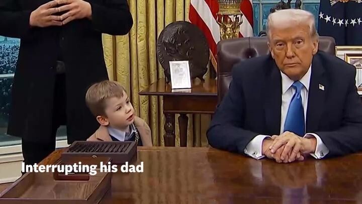 Сын Илона Маска вытер козявку об стол Дональда Трампа
