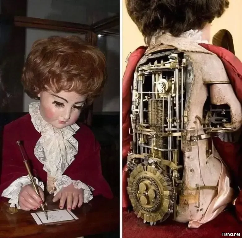 Пишущий мальчик – «принтер» XVIII века⁣