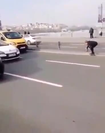 Водители поняли и дали смелой женщине спасти жизнь котёнка