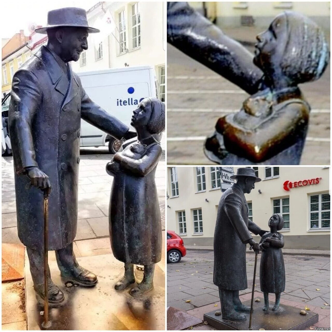 Памятник Цемаху Шабаду (1864–1935) установлен в старом Вильнюсе – на том само...