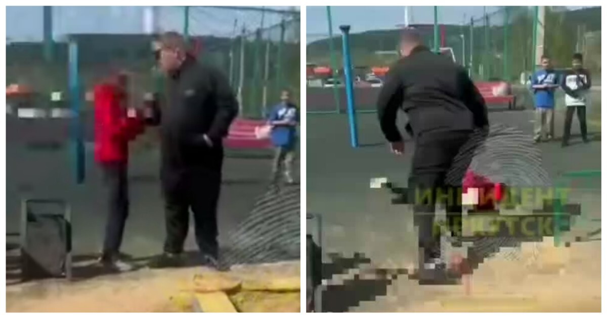В Иркутске мужчина швырнул школьника на детской площадке