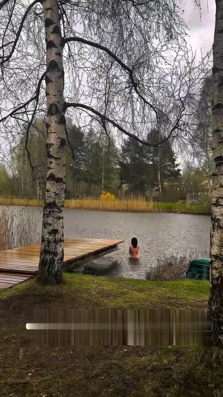 Утренние купания в дождь
