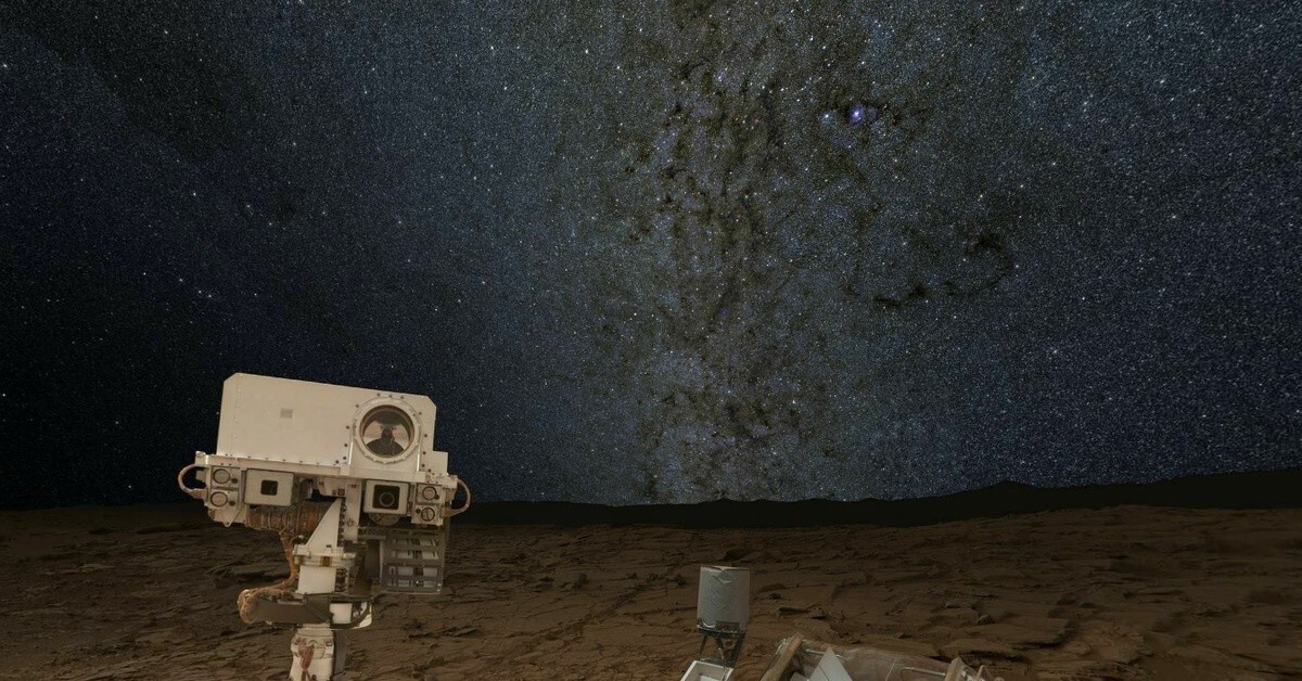 NASA сделало панораму звездного неба над Марсом из двух фото