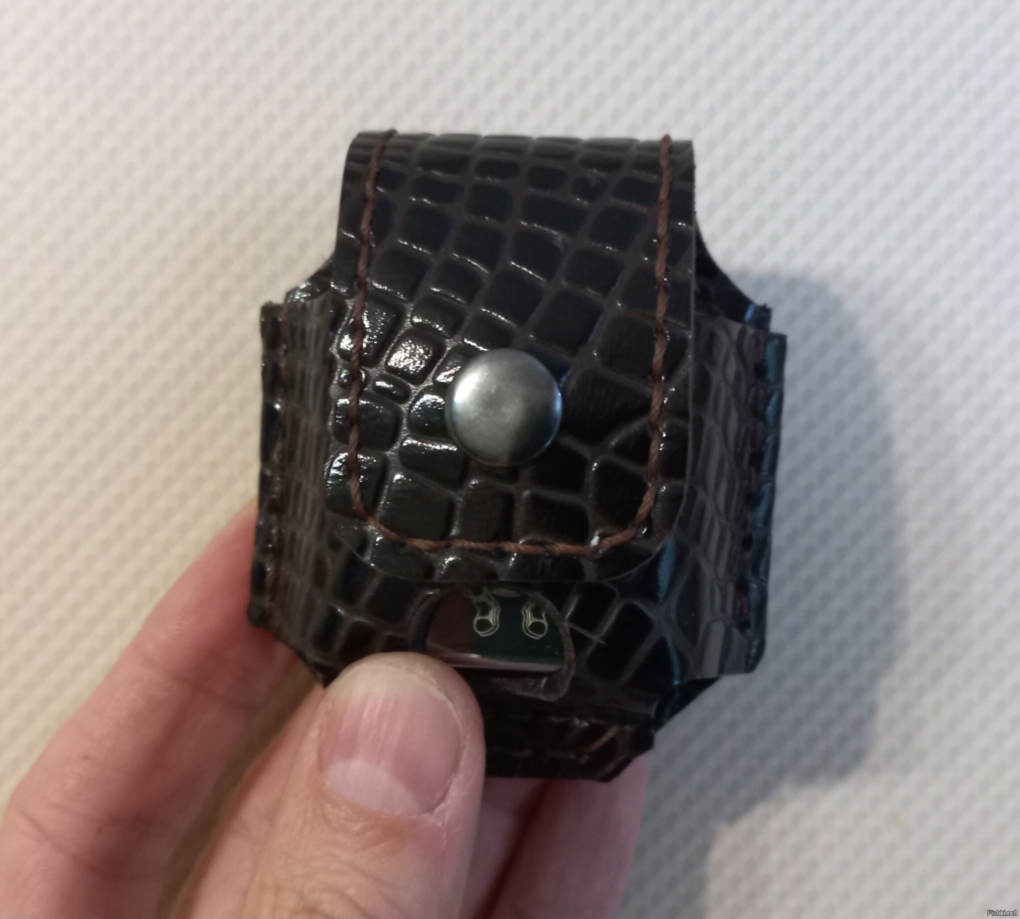 Сваял чехол для "zippo" из натуральной кожи