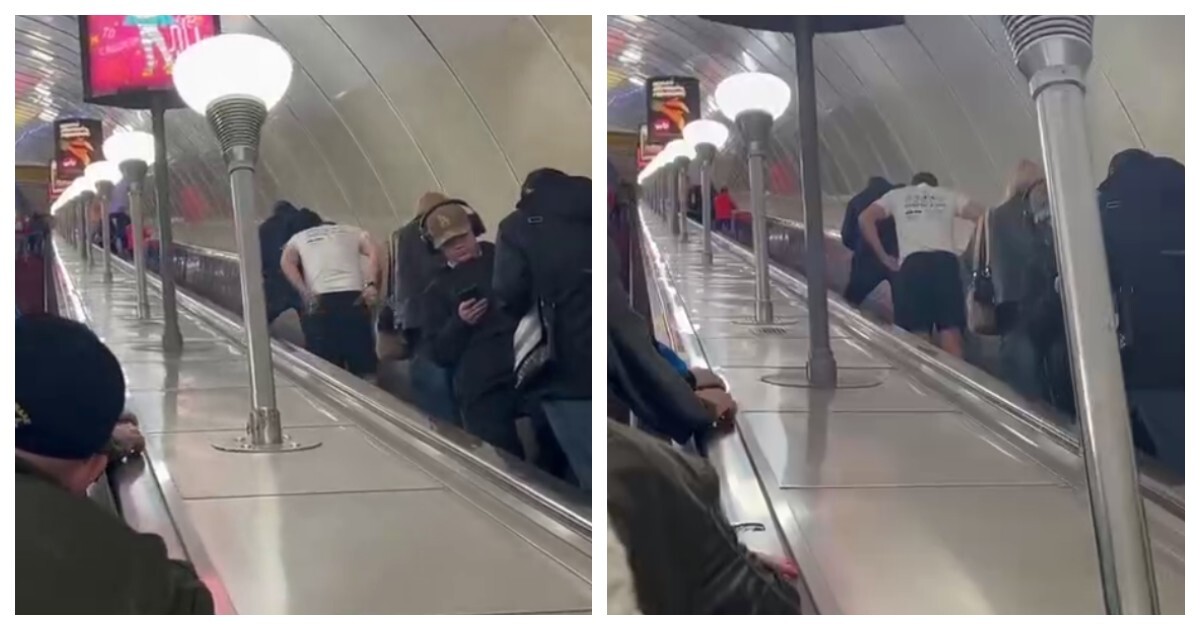 Раскрепощенный мужчина переодел шорты в метро