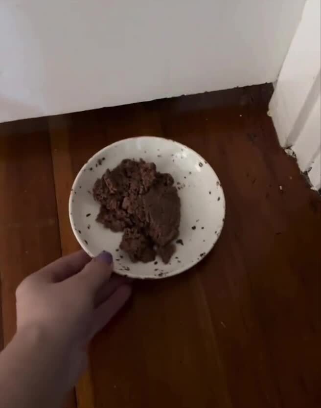 - Поставь мясо под дверь и проваливай