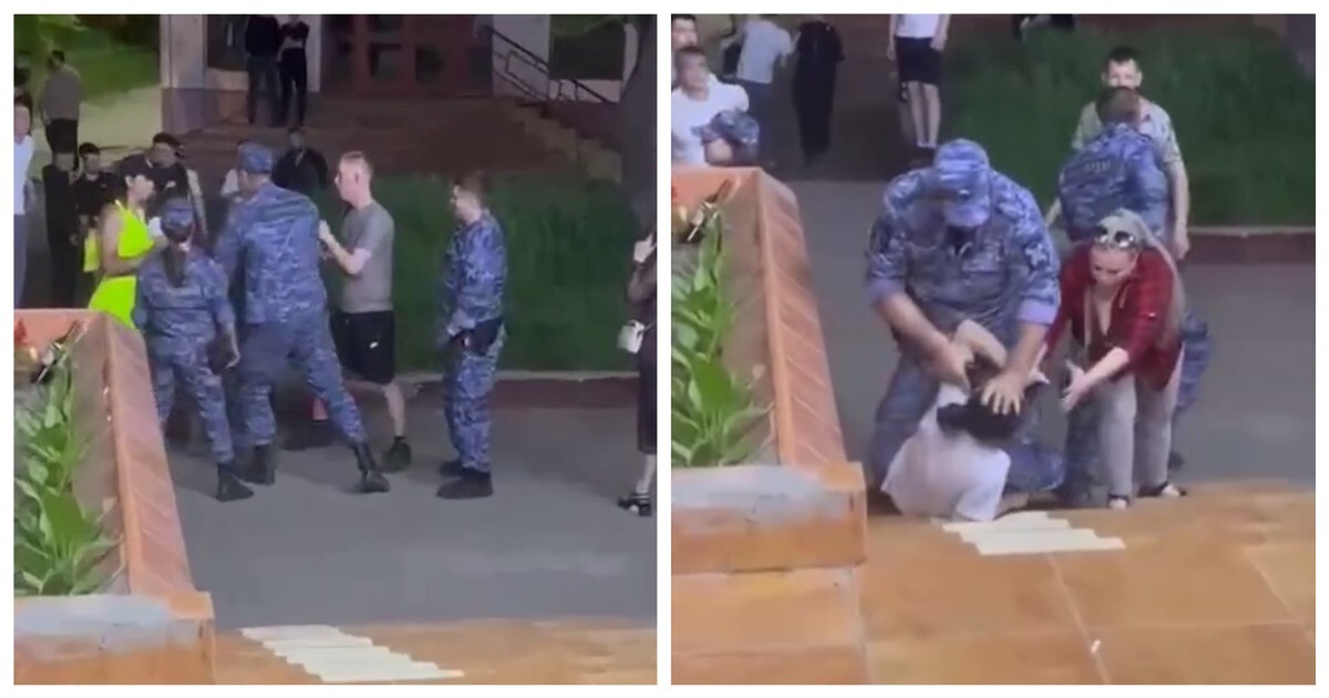 Женщина чуть не получила пулю, когда ударила росгвардейца