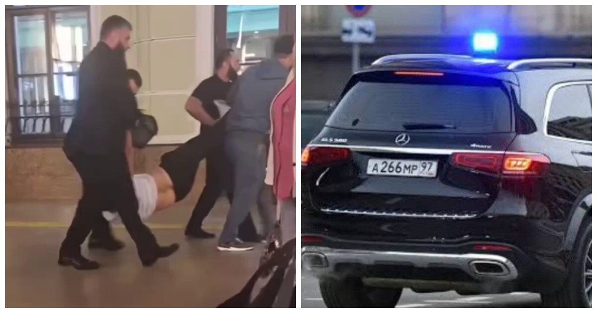 В центре Москвы неизвестные похитили человека и увезли на автомобиле со спецсигналами