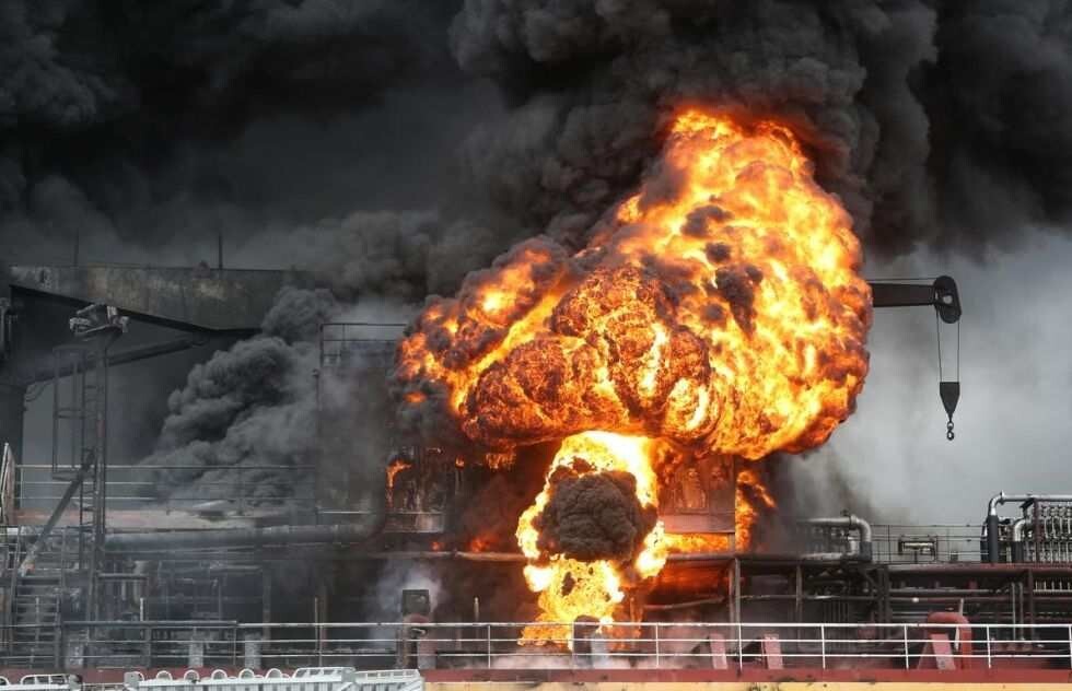 Два нефтяных танкера столкнулись в Оманском заливе у берегов ОАЭ