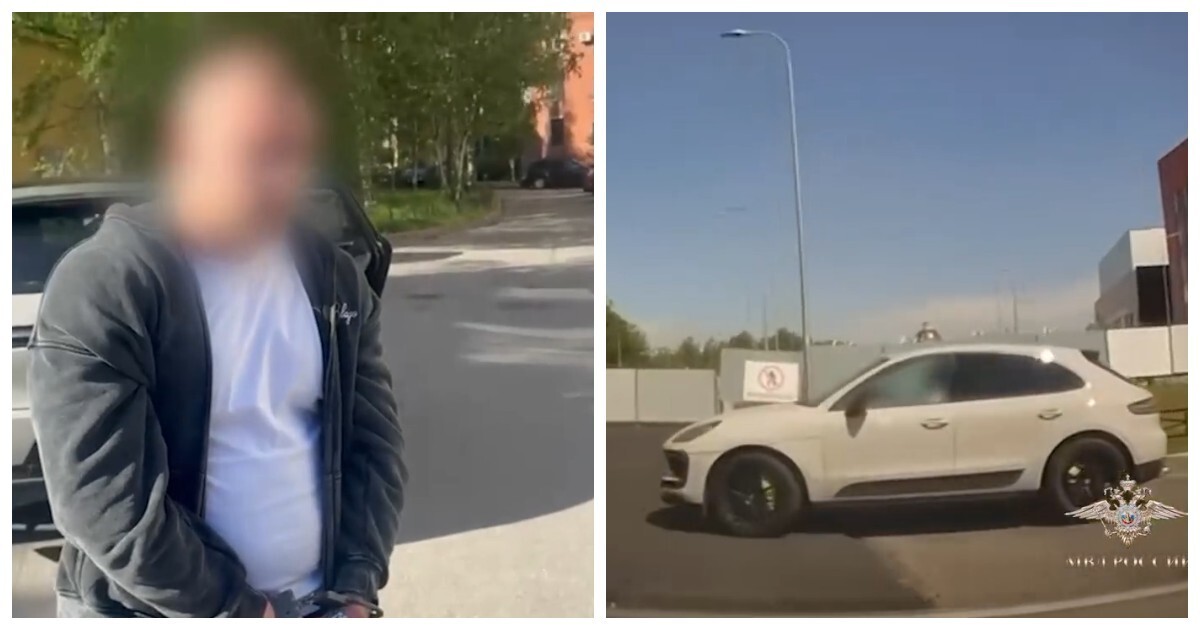 В Петербурге мужчина на Porsche устроил гонки с полицией и стрельбой из-за груза