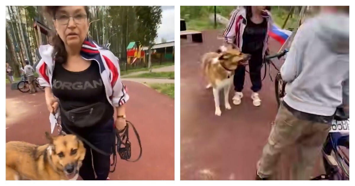 Женщина угрожала собакой подросткам, припарковавшим свои велосипеды на&nbsp;детской площадке