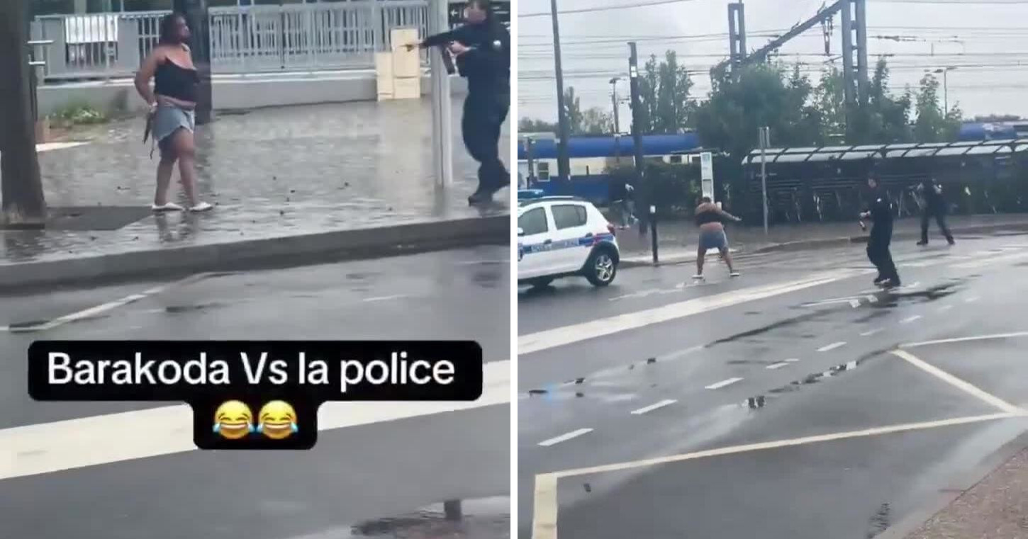 Женщина пыталась зарезать двух полицейских