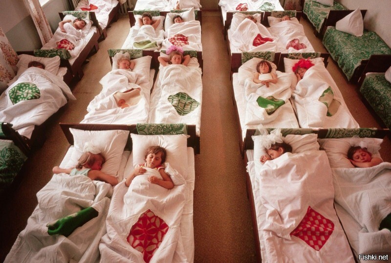 Тихий час в детском саду, колхоз в Ставропольском крае, 1987 год