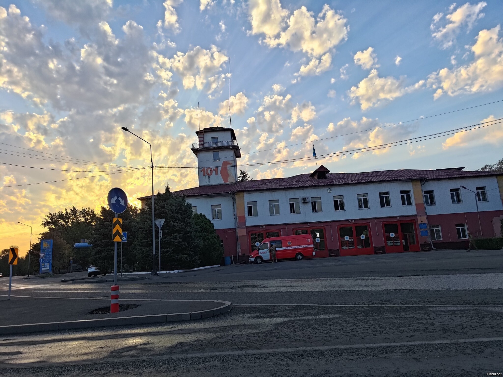 Одна из старейших пожарок в Алма Ате, сегодня в 5-30 утра