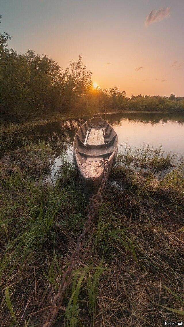 Вечер на реке Ижма, Республика Коми