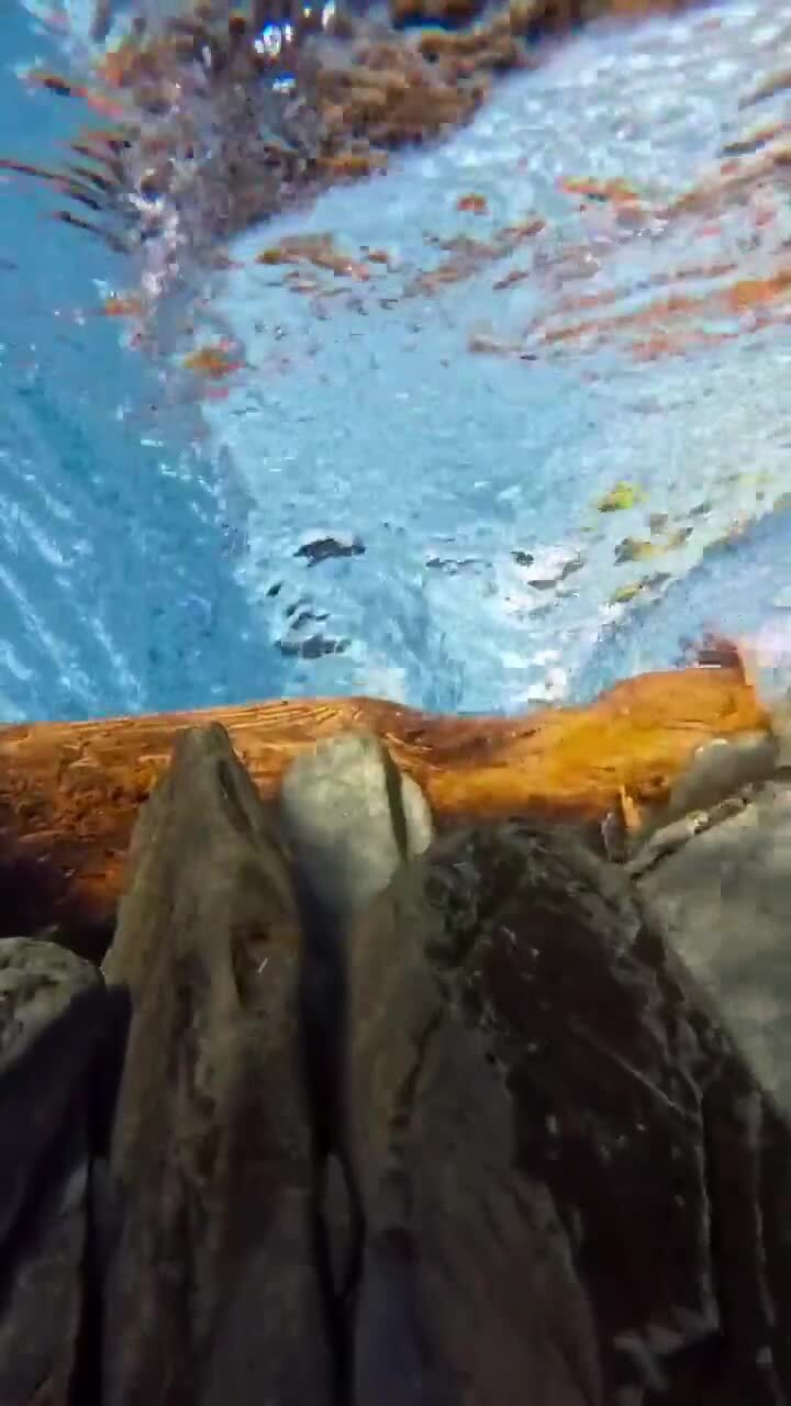 Внутри водопада